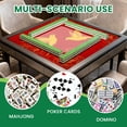 thumbnail image 3 of Mahjong Mat 31.5" x 31.5" Elegant Chinese oriental Elegant swallow bird peony flower golden line Non-Slip Noise Reduction American Mahjong Tiles Table Cover for Dominoes Poker Card Board Games Gift, 3 of 8