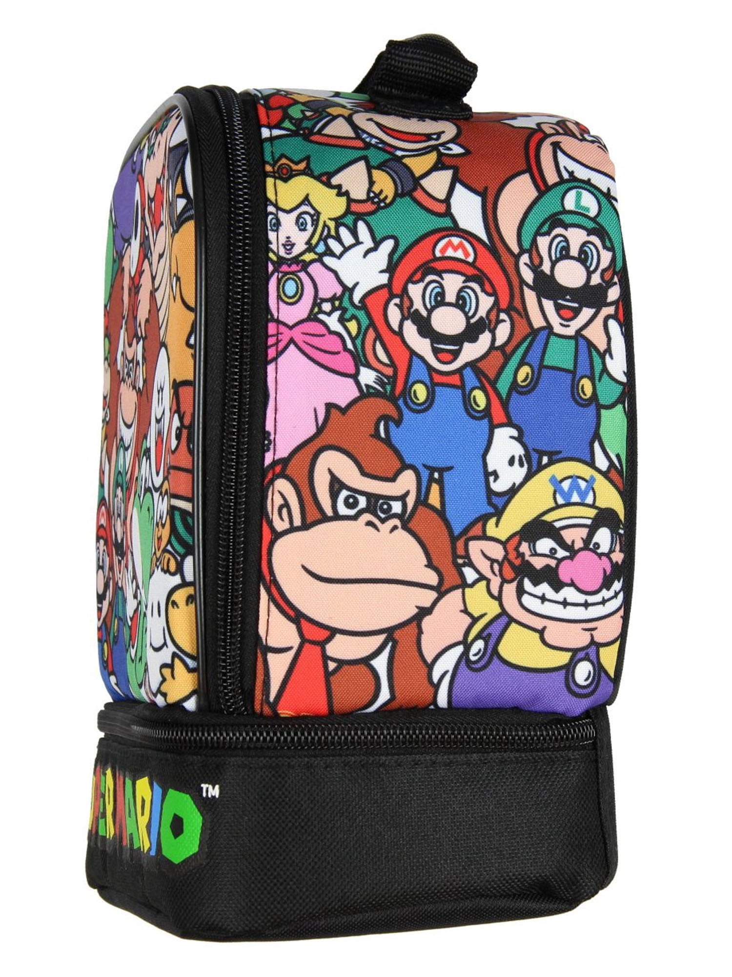 Super Mario Lunch Box Soft Kit Dual Compartment Insulated Cooler Characters