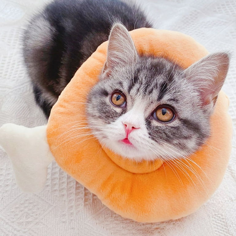 iOPQO Pet Sweater cute cotton Pet Cat Dog Adjustable Protective Circle Elizabeth Circle Wound Anti licking Anti bite Cute Cartoon Soft Comfortable