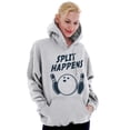 thumbnail image 4 of Split Happens Bowling League Nerd Hoodie Sweatshirt Women Men Brisco Brands 3X, 4 of 6