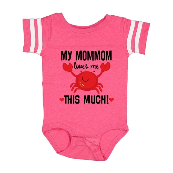 Inktastic MomMom Loves Me Grandson Boys or Girls Baby Bodysuit