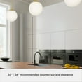thumbnail image 5 of Hunter - Hepburn 1-light Modern Brass, Medium Size Pendant Light, Dimmable, Mid Century Modern Style, Globe Shaped, for Bedrooms, Dining, Living Rooms - 19847, 5 of 7