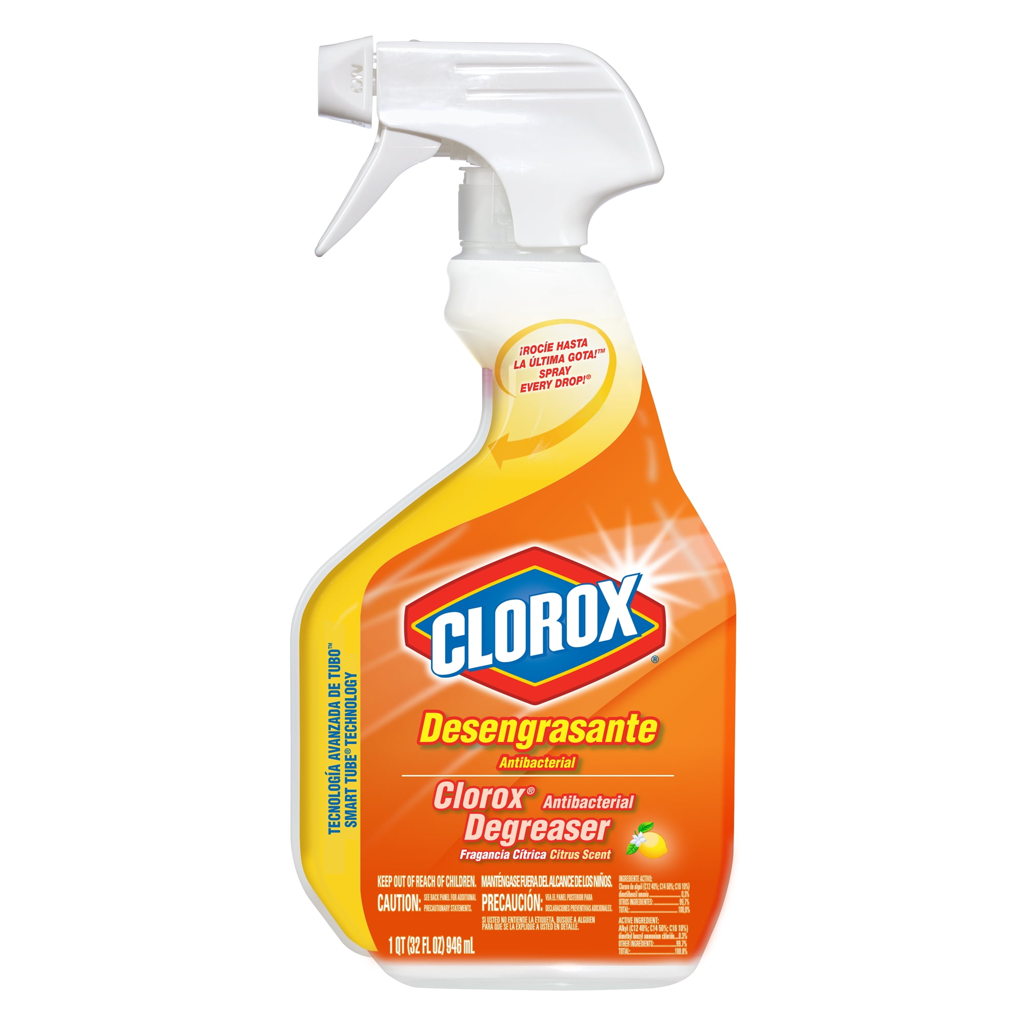 Clorox Antibacterial Degreaser, Spray Bottle, Citrus Scent, 32 oz