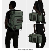 WITZMAN Carry on Travel Backpack for Men Airline Approved Convertible Nylon Duffle Backpack Luggage Bag(B682 Army Green)