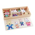 thumbnail image 2 of Little Bear Change Clothes Kid's Early Education Wooden Puzzle Jigsaw Dressing Game Baby puzzle toys, 2 of 5