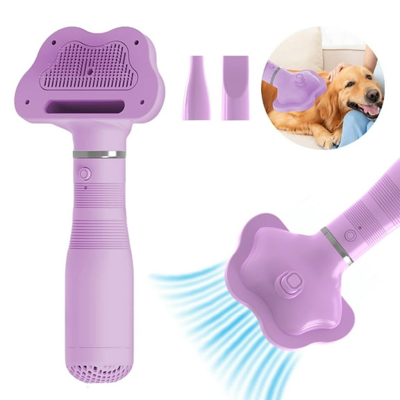 Camnix Pet Grooming Hair Dryer Slicker Brush Dog Hair Dryer Brush Pet Grooming Dryer Brush With Adjust 3 Airflow Heat Settings