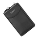 thumbnail image 2 of Cartera de cuero Bolso de hombro de cuero de PU Monedero Bolso bandolera Cartera Bolsa de almacenamiento para tarjetas de dinero, Negro Vogacara AP001028-03, 2 of 7