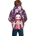 thumbnail image 6 of Anime Nezuko Kamado Youth Hoodie Long Sleeve Pullover Casual Sweatshirt Hooded Boys Girls, 6 of 9