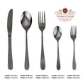 thumbnail image 6 of MDEALY 30-Piece Black Silverware Flatware Cutlery Set, Stainless Steel Kitchen Utensils Service for 6, Include Dinner Knife,Dinner Fork,Dinner Spoon,Salad Fork,Teaspoon, Dishwasher Safe, Elegant Gift, 6 of 7