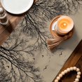 thumbnail image 3 of Brown Black Branches Table Runner 90 Inches, Botanical Dead Tree Birds Bed Runner Dresser Scarves Tabletop for Indoor Outdoor Parties/Ceremony/Banquet, 13" x 90", 3 of 9
