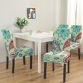 thumbnail image 2 of Exotic and Artistic Paisley Bohemian Dining Chair Covers 4 Pack with Vintage Floral Ethnic Retro Colorful Pattern Washable Polyester Stretch Slipcovers Removable Protector for Classic Home, 2 of 7
