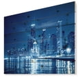 thumbnail image 1 of Design Art - Blue Chicago Skyline Night, 1 of 5
