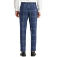 thumbnail image 3 of Lars Amadeus Men's Dress Plaid Slim Fit Flat Front Prom Checked Trousers, 3 of 6