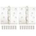 thumbnail image 3 of Stone Harbor Hardware 4" Ball-Bearing Door Hinges, Square Corner, Satin Nickel, 2-Pack, 3 of 4