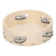 thumbnail image 2 of Tambor de percusión Pandereta de mano de 6 pulgadas con jingles de metal de una hilera de piel de oveja Panderetas de madera para entretenimiento Timbrel musical para adultos. niños. baile. canto. fie Tomshoo  Tambor de percusión, 2 of 6