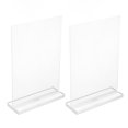 thumbnail image 4 of 2Pcs Clear Display Stand A6 Double Sided T Shape Flyer Holder Vertical Menu Flyer Holder For Office Restaurant Home Transparent, 4 of 8