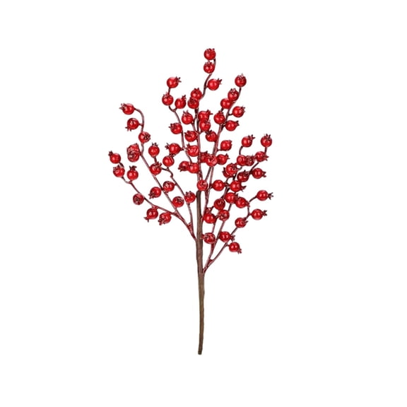 DefiDgd Faux Flower Bouquet Heart Shaped Berry Bushes,UV Resistant Silk Fake Plants for Floral Arrangements Porch Garden Indoor Outdoor Home Decor(B)