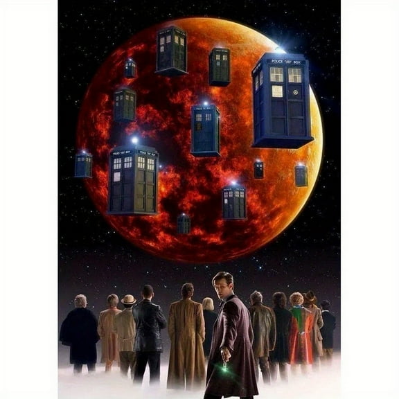 Doctor Who Diamond Painting Set (for Adults) 5D DIY Character Diamond Art Set (for Beginners) Round Full Diamond Diamond Painting Gem Art Crafts (Home Wall Decoration Gift)