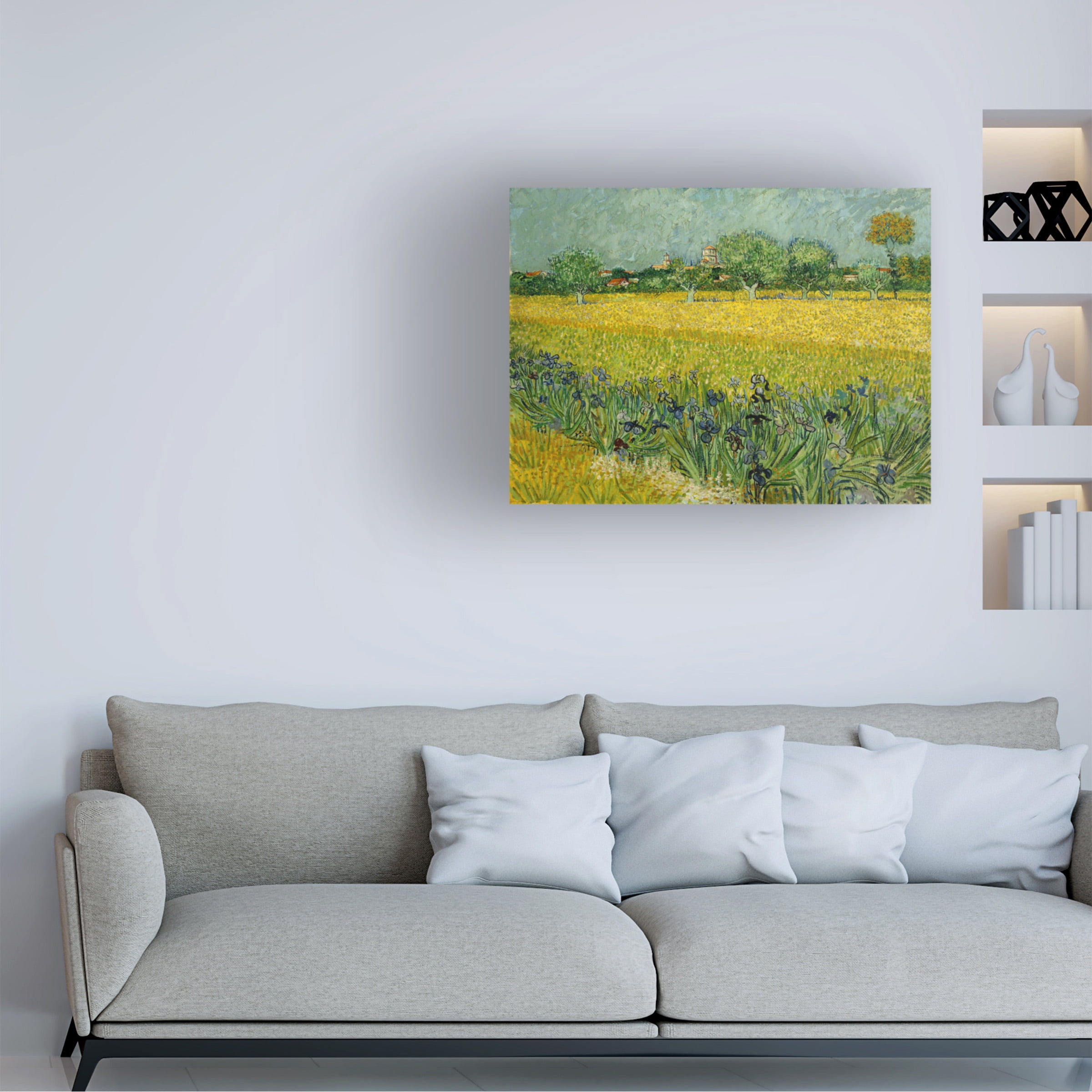 Van Gogh 'Field With Flowers Near Arles' Canvas Art