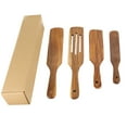 thumbnail image 2 of Hearth & Gear 4 Piece Set Of Natural Wooden Kitchen Utensils 5 Piece Set Used For Cooking Stirring Mixing Serving Kitchen Tools Such As The Cookware Bakeware Organizer Adjustable Baking Sheet with, 2 of 7