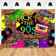 thumbnail image 1 of Tapiz para colgar en la pared, estilo retro, grafiti, hip hop, estilo años 90, 150 x 100 cm, 1 of 2