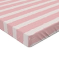 thumbnail image 2 of Ambesonne Stripe Fitted Sheet, Brushstroke Stripes Pastel, Queen Size, Pale Pink Blush, 2 of 3