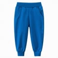 thumbnail image 4 of NOLDARES Boys' Tricot Bottom Sweatpants - Athletic Running Pants with Pockets for Kids Teens Youth(Blue,2-3 Years), 4 of 4