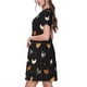 thumbnail image 2 of Balery Funny Chicken Vestidos sueltos de manga corta para mujer, vestidos de verano 2025, vestidos casuales de corte A con vuelo., 2 of 6