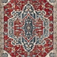 thumbnail image 4 of SAFAVIEH Vintage Persian Lennart Floral Bordered Polyester Runner Rug, Red/Blue, 2'2"x12', 4 of 5