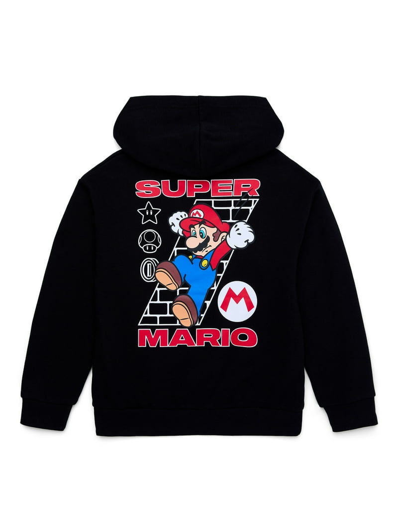 Super Mario Boys Hoodie, Sizes 4-18