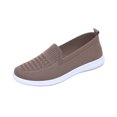 thumbnail image 2 of longantii Women's Orthopedic Knit Flat Loafers Breathable Mesh Round Toe Comfortable Slip On Walking Shoes Casual Lightweight Daily Footwear for Ladies Brown, 2 of 4