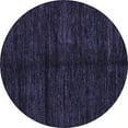 thumbnail image 1 of Ahgly Company Machine Washable Indoor Round Abstract Blue Modern Area Rugs, 7' Round, 1 of 4