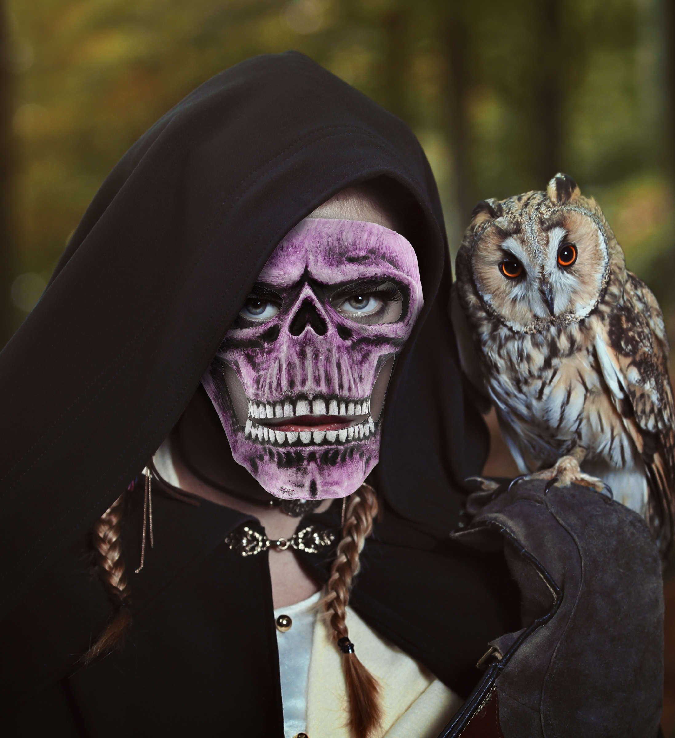 Attitude Studio Skeleton Mask Costume Skull Steampunk Full Face Costume Accessory for Halloween, Parties & Horror Event