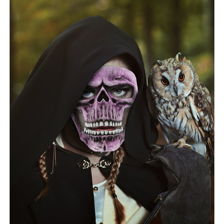 Attitude Studio Skeleton Mask Costume Skull Steampunk Full Face Costume Accessory for Halloween, Parties & Horror Event