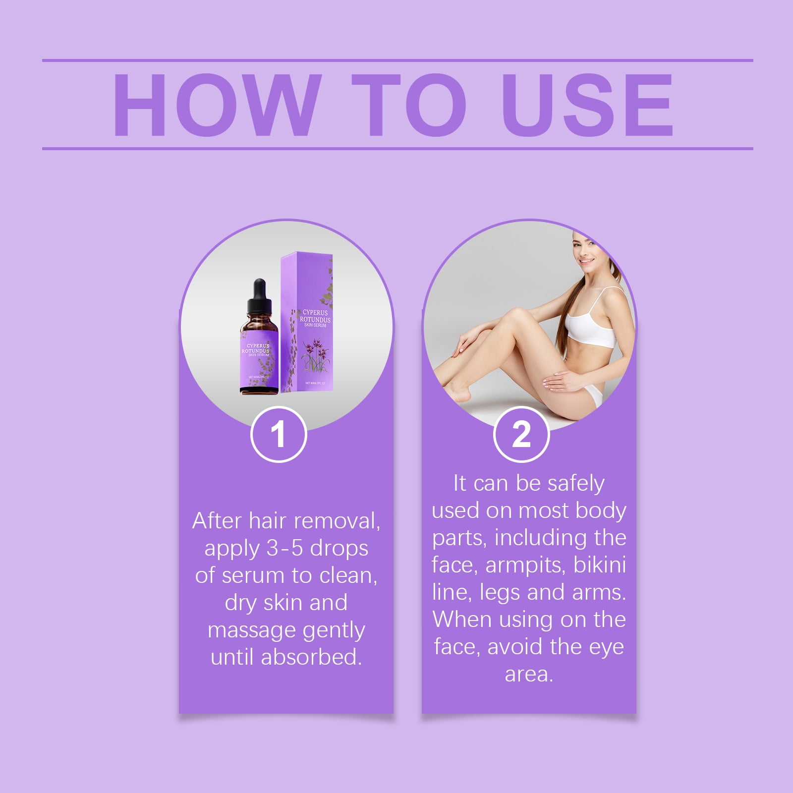 Alvantor Cyperus Rotundus Oil for Hair Removal, Soothing and Gentle, Reducing Body Hair Growth, Smooth Skin, 2fl.oz