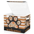 thumbnail image 2 of Iauyy Large Storage Box with Lid - Foldable Home Storage Bins for Clothes Toy Holiday Decor, Claw Print Pattern (42*32*30cm), 2 of 6