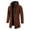 AG1192# Coffee, variant on ZXLBBD Mens Fall Winter Solid Color Hooded Zipper Warm Cardigan Knitted Coat Casual Outdoor Relaxed Fit Daily Wear