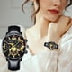 thumbnail image 3 of Reloj de cuarzo noctilucente con pegatinas mecánicas, diseño de múltiples esferas, correa de cuero, estilo informal, reloj de pulsera, esfera antiarañazos, para hombres y mujeres, con forma de bola de, 3 of 4