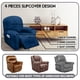 thumbnail image 2 of Funda reclinable ULTICOR para 1 asiento, terciopelo elástico, azul marino, 2 of 6