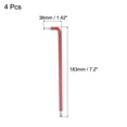 thumbnail image 2 of Uxcell 6mm Ball End Hex Wrench, L Shaped Long Arm S2 Steel Repairing Tool 4 Pack, 2 of 5