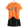 thumbnail image 5 of KPOPLK Boys 2-piece Clothes Teen Boys Short Sleeve Graphic T-Shirt and Shorts Set, Lightweight & Breathable Size 15-16 Years,Orange, 5 of 5