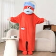 thumbnail image 3 of Funny Big‑Mouth Monster Adult Onesie Pajamas, Coral Fleece One‑Piece Cartoon Cosplay Costume Loungewear Party, 3 of 7