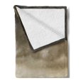 thumbnail image 2 of Eiffel Tower Soft Flannel Fleece Blanket, Paris Skyline Cloudy Cityscape Silhouette European Birds Eye View Realistic, Cozy Plush for Indoor and Outdoor Use, 50" x 70", Brown Beige, by Ambesonne, 2 of 5
