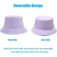 thumbnail image 3 of ORUYROP Bucket Hat for Women Men, Reversible Cotton Summer Sun Beach Fishing Cap Solid Color Style, 3 of 7
