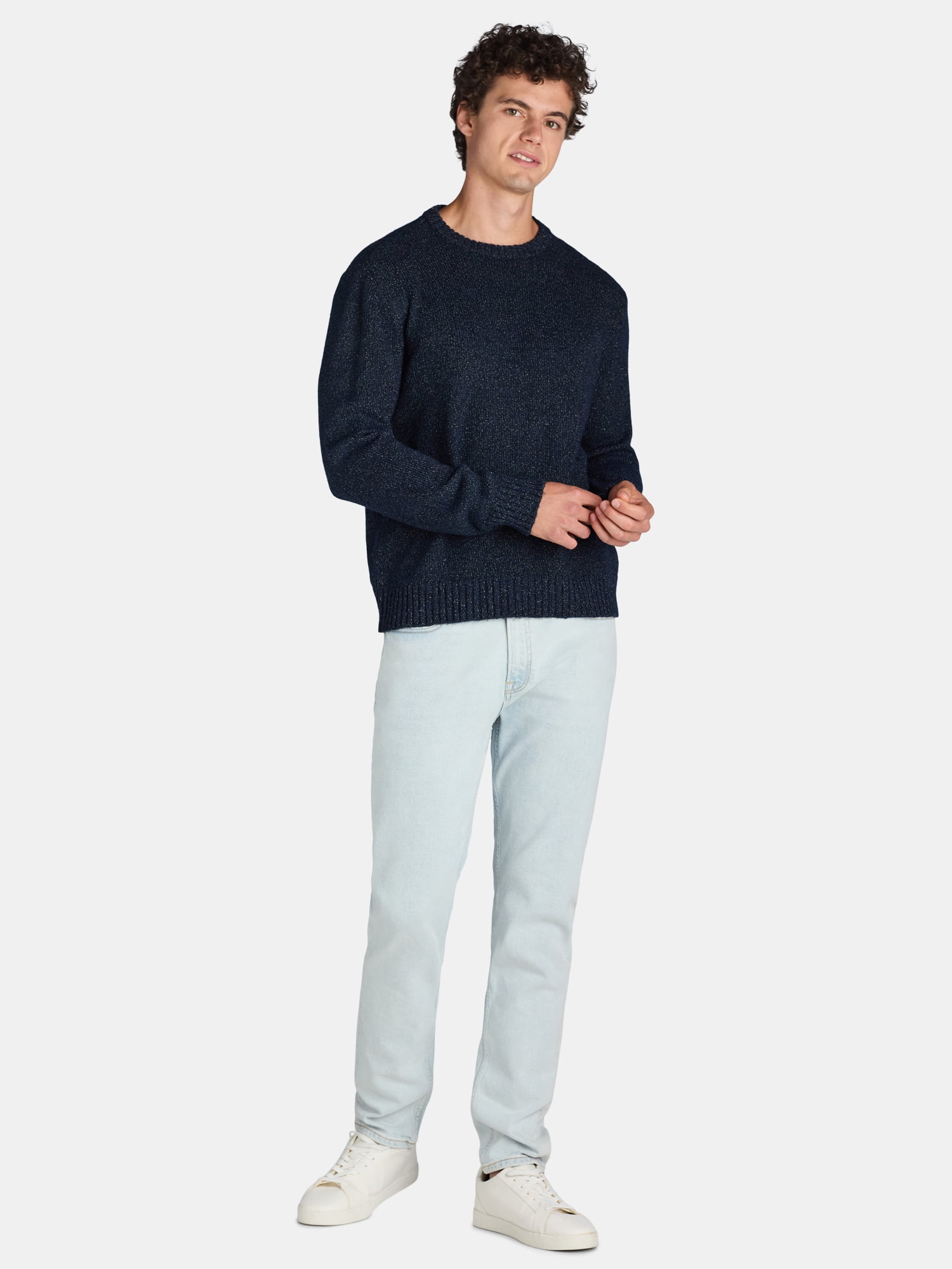 No Boundaries Confetti Knit Crewneck Sweater, Men’s and Big Men’s, Sizes XS-3XL