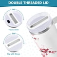 thumbnail image 4 of JSTEL Red Cherry Blossom Flower Floral 1 30 oz Tumbler Stainless Steel Water Bottle Vacuum Insulated Cup with Straw Lid & Handle For Travel Car Cup Holder, 4 of 8