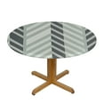 thumbnail image 3 of JEUXUS  Round Tablecloth Decorative Cloth Kitchen Retro Stripes Vertical Pattern Round Table Cover Washable Reusable Kitchen Dining Picnic Abstract, 3 of 7
