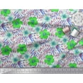 thumbnail image 2 of Soimoi Poly Georgette Fabric Floral & Leaves Tropical Printed Craft Fabric by The Yard 42 Inch Wide, 2 of 2