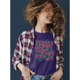 thumbnail image 2 of Vibing Smiley Face Graphic Tee T-shirt Color Women's, 2 of 3