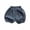 Blue, variant on Girls' Textured Bubble Shorts with Elastic Waist & Cuffed Hem - Comfy Loose Fit Bloomer Shorts for Spring Summer Daily Wear